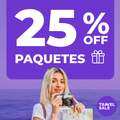 Descuento 25% en paquetes - Colonia Express