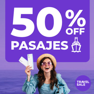 Descuento  50% en pasajes - Colonia Express