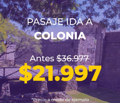 50% de descuento en pasajes a Colonia, Uruguay - Colonia Express